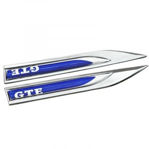 Emblème de logo GTE bleu en métal pour Volkswagen, insigne de garde-boue de voiture, accessoires