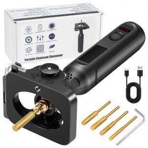 Aff&ucirc;teur de tron&ccedil;onneuse &eacute;lectrique Portable USB Rechargeable outil d'aff&ucirc;tage de scie &agrave; cha&icirc;ne noir