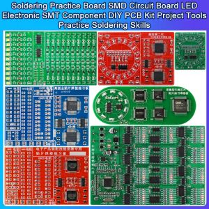 Carte de pratique de soudage, Circuit imprim&eacute; SMD LED, composant &eacute;lectronique SMT, Kit de PCB de