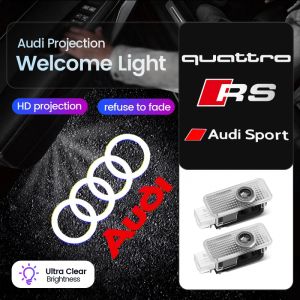 Lumière de bienvenue de logo de porte de voiture à LED, Audi A4, B5 Gods, B7, B8, B9, A1, A3, 8V,