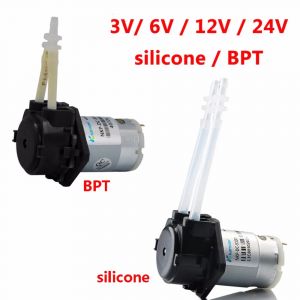 Petite pompe doseuse péristaltique DC 3V 6V 12V 24V, Micro pompe à eau liquide silencieuse