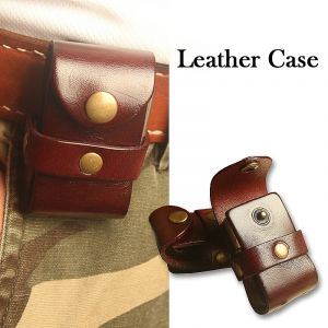 Étui en cuir vintage pour Zorro Zippo, briquet, ceinture, design, rouge foncé, café, document