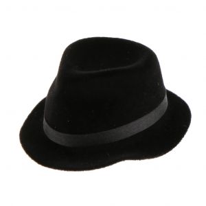 Accessoires de chapeau melon noir, échelle 1/6, pour corps de figurine d'action 12 pouces, vêtements