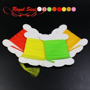Fil flottant en polypropylène peigné, 8 couleurs en option, 1 mètre/carte, fibres de parachute à