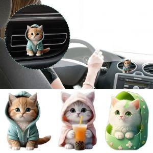 Clips de parfum pour évent de sortie de voiture, désodorisant pour chat, diffuseur de climatisation,