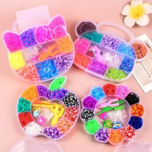 600 pièces bandes de caoutchouc créatif coloré métier à tisser ensemble arc-en-ciel Bracelet faisant
