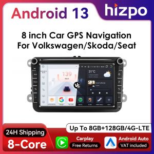Hizpo-Autoradio Android 13 avec GPS et RDS, Auto CarPlay, Volkswagen, VW Skoda, Octavia, Golf 5,