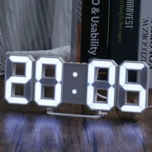 Horloge murale num&eacute;rique avec alarme &eacute;lectronique, montres de bureau, d&eacute;coration de la maison
