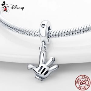 Disney – perles breloque à main Mickey pour femmes, adaptées au Bracelet Original Pandora, pendentif