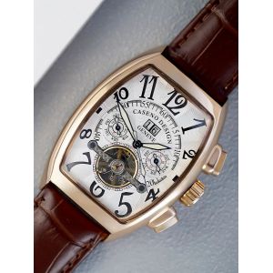CASENO Top marque de luxe hommes entièrement automatique mécanique Tourbillon montre calendrier nuit