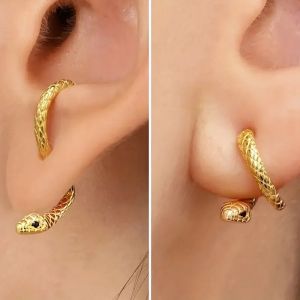 Formes d'animaux clous d'oreilles exquis gothique serpent boucles d'oreilles rétro mode Punk goujons