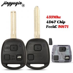 Jingyuqin 50171 pour Toyota Prado 120 RAV4 Kluger Previa FJ Cruiser Land 100 clé à distance 433MHz