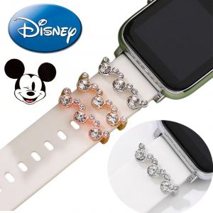 Ensemble de bagues à breloques décoratives Disney Mickey pour montre Apple Watch, bijoux mignons de