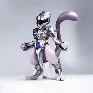Figurine Pokémon Mewtwo Anime en acier, figurine Mewtwo, statue cool en PVC, modèle de décorations,