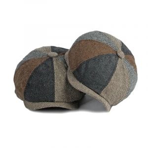 Casquettes gavroche en patchwork de coton pour hommes et femmes, casquette à visière plate, chapeaux