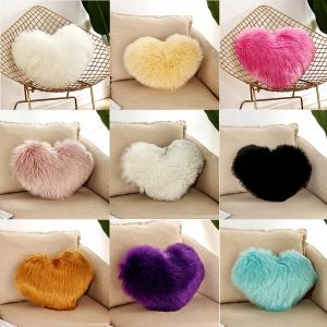 Canapé coeur maison coussin en forme de peluche cadeau décoration coussins taie d'oreiller enveloppe