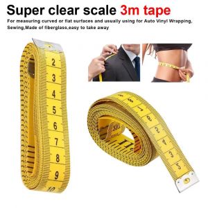 Top qualité Durable doux 3 mètres 300 CM couture ruban de tailleur corps mesure règle couture