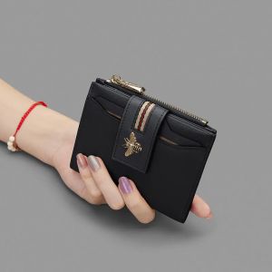 Portefeuille en cuir de vachette personnalisé pour femme, porte-cartes court, sac d'argent, pièce de