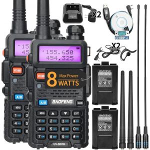 BaoFeng UV-5R 8W Tri-Power talkie-walkie haute puissance double bande longue portée 128 CH Portable