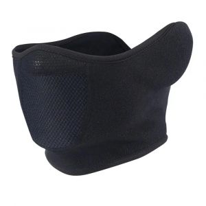 HEROBIKER moto cyclisme masque coupe-vent oreille moto vélo masque moto chaud demi-masque noir