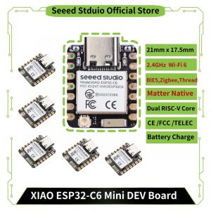 Mini carte de d&eacute;veloppement ESP32C6 XIAO esp32 c6-2.4 GHz WiFi6,BlE5.3, filetage Zigbee