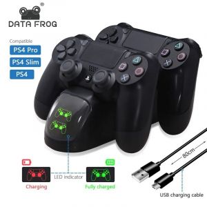 DATA FROG PS4 Station De Recharge Contrôleur Chargeur Pour Sans Fil PS4 USB Dual Dock Station Pour