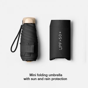 Mini parasol de poche parapluie vinyle pliant protection UV parasol de poche parapluie Capsule