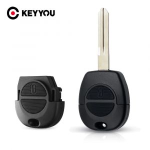 KEYYOU coque de cl&eacute; &agrave; distance 2 boutons pour NISSAN Pulsar patrouille Primera Xtrail Terrano Almera