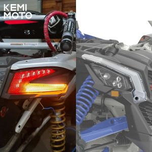 Feux arrière noirs avec clignotant jaune, pour Can-am Maverick X3 XDS XRS Max Turbo R RR 4x4 Turbo