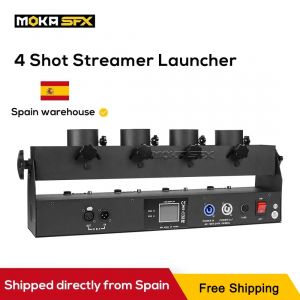 MOKA SFX 4 Shot électrique confettis Streamer Machine Dmx mariage tireur confettis lanceur canon