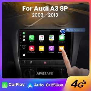 AWESAFE PX9 Plus autoradio pour Audi A3 8P 2003 - 2013 sans fil CarPlay Android Auto voiture