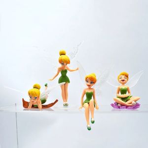 4 pièces/ensemble dessin animé Disney princesse fée clochette fée elfe fleur elfes figurine modèle