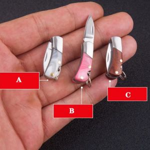 Mini couteau pliant EDC tranchant, couteau d'extérieur de Camping, pendentif clé, cadeau, couteau de