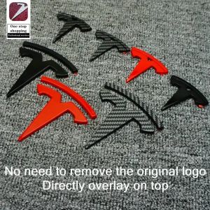 Pour la modification du logo avant et arri&egrave;re Tesla, noir mat Model3 noir brillant Logo mod&egrave;le Y