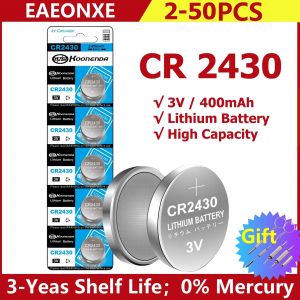 2-50pcs nouvelle pile au Lithium CR2430 3V CR 2430 DL2430 BR2430 piles bouton pour porte-clés montre