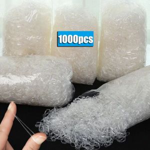 200-1000 pi&egrave;ces Transparent cheveux &eacute;lastique corde &eacute;lastique pour femmes filles lier cravate
