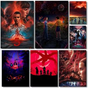 Affiches de films r&eacute;tro de science-fiction classiques populaires, images de Stranger Things, art de