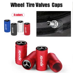 Bouchons d'air de Valve de pneu de roue de voiture, 4 pièces, couvercles de tige pour Mercedes Benz