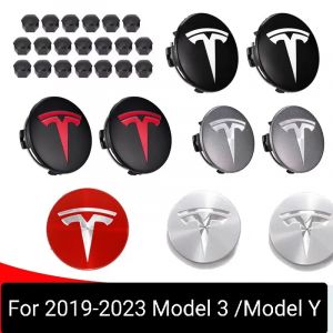 56/57MM 4 pi&egrave;ces 29 pi&egrave;ces pour Tesla mod&egrave;le Y mod&egrave;le 3 S/X couvercle anti-poussi&egrave;re roue de voiture