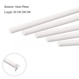 Nouveau 1 pi&egrave;ces blanc poly t&eacute;trra fluoro ethyl&egrave;ne barre &eacute;cologique non toxique bricolage PTFE tige