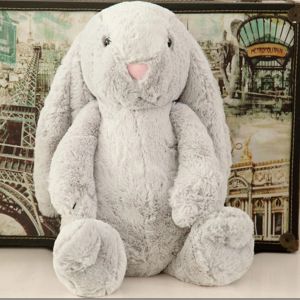 Lapin au beurre en peluche pour enfants, poupées apaisantes endormies, lapin rose timide, cadeau