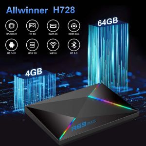 Smart TV Box Android 14.0 Allwinner H728 Octa-core Wifi6 BT5.0 8K HDR10 1000M LAN Ram 2 Go 4 Go Rom