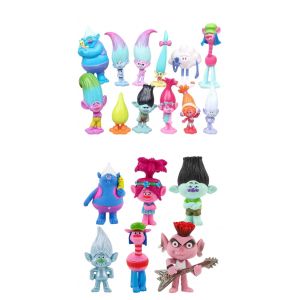 3-6 cm 12 pi&egrave;ces/ensemble Trolls branche critique Skitter figurines Trolls enfants Trolls PVC