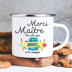 Tasse émaillée de remerciement, cadeau d'urgence pour les amateurs de café, cadeaux originaux pour