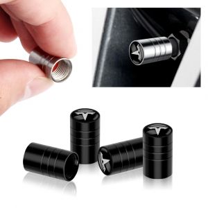Bouchon de tige d'air de Valve de pneu de roue de voiture en métal, pour Tesla modèle 3 modèle S