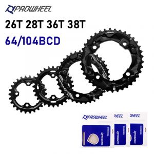 PROWHEEL 104/64BCD vtt pignons de vélo Double roue à chaîne 26T 28T 36T 38T plateau VTT pédalier