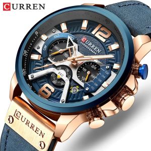 CURREN marque de luxe hommes analogique en cuir montres de sport hommes armée militaire montre mâle