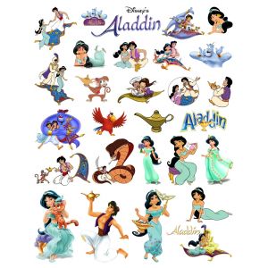 Disney dessin anim&eacute; animation Aladdin impression pour v&ecirc;tements Jasmine princesse v&ecirc;tements patchs
