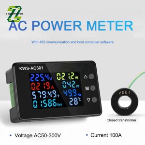 Compteur d'énergie KWS-AC301L KWS-AC301 CA 50-300V LED Wattmètre CA Compteur d'électricité Wattmètre