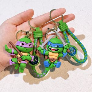 Porte-clés Tortues Ninja Mutantes Adolescentes, Dessin Animé, Figurines d'Action, Porte-clés, JOKey,